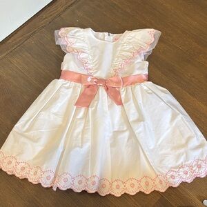American Girl White and Pink Dress